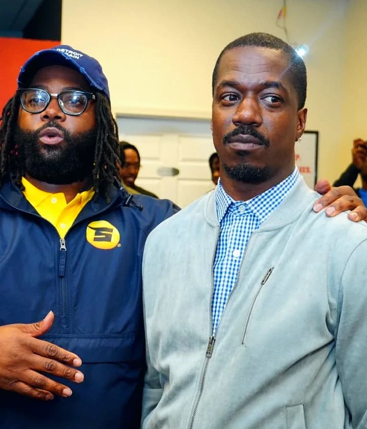 Bobby Christian with Mario Kelly at a community event in Detroit